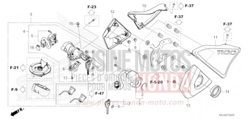 SIDE COVER/COMBINATION SWITCH CMX1100DR de 2024